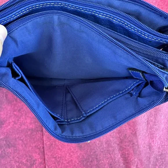 ROSETTI WOMEN PURSE HANDBAG SHOULDER NAVY BLUE 3 POCKET WITH ZIPPER SMALL - Picture 10 of 14